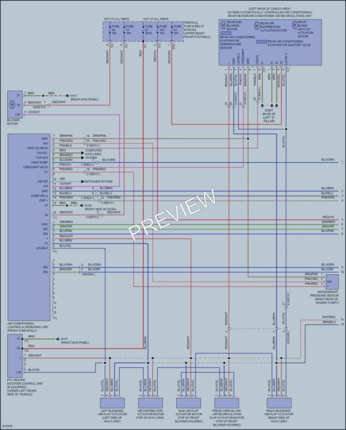 2023 MercedesBenz Metris Air Conditioning wiring diagram preview