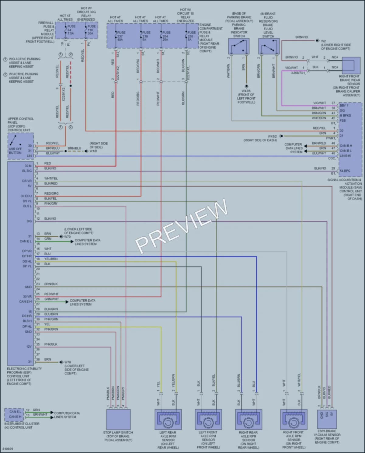 2023 MercedesBenz Metris Anti Lock Brakes wiring diagram preview