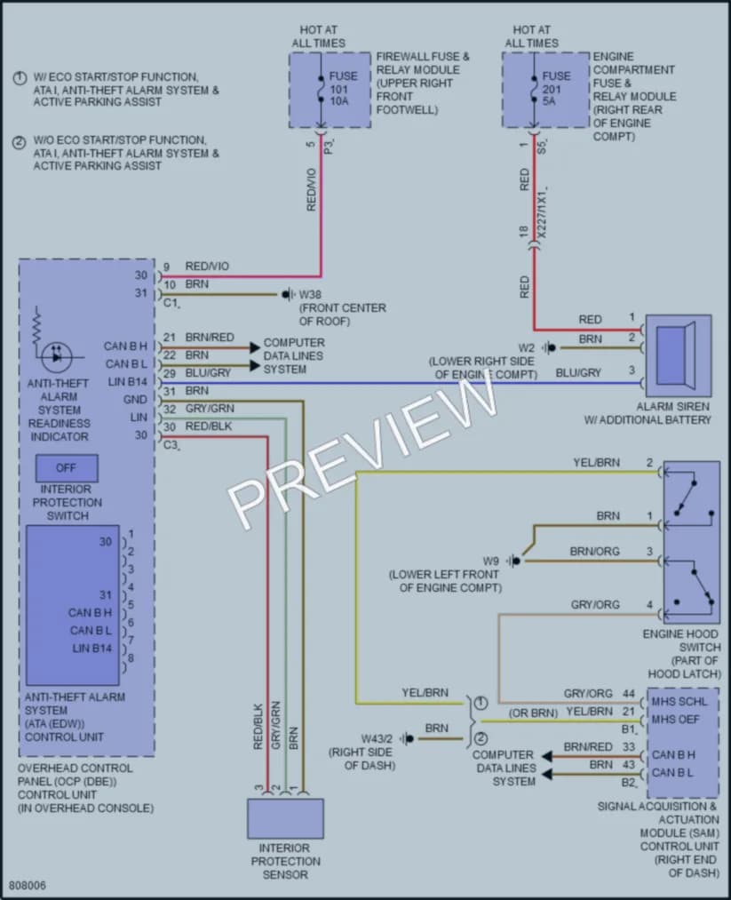 2023 MercedesBenz Metris Anti Theft wiring diagram preview