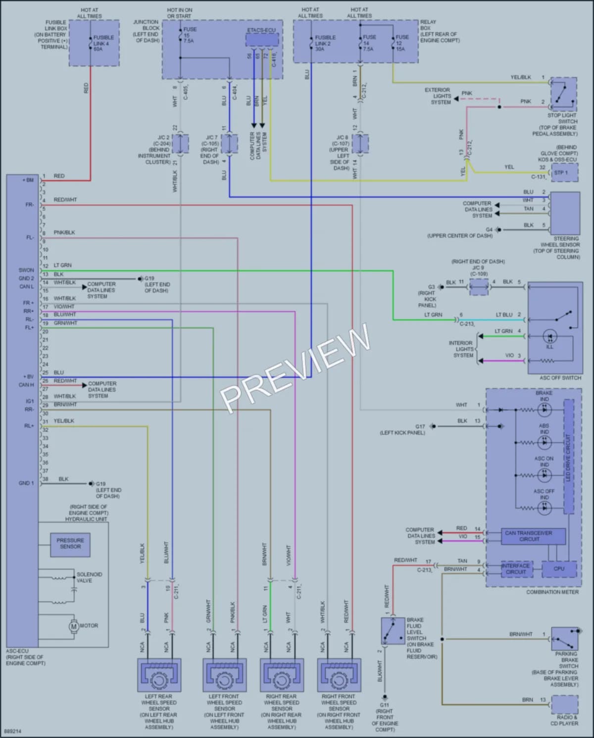 2023 Mitsubishi Mirage Anti Lock Brakes wiring diagram preview