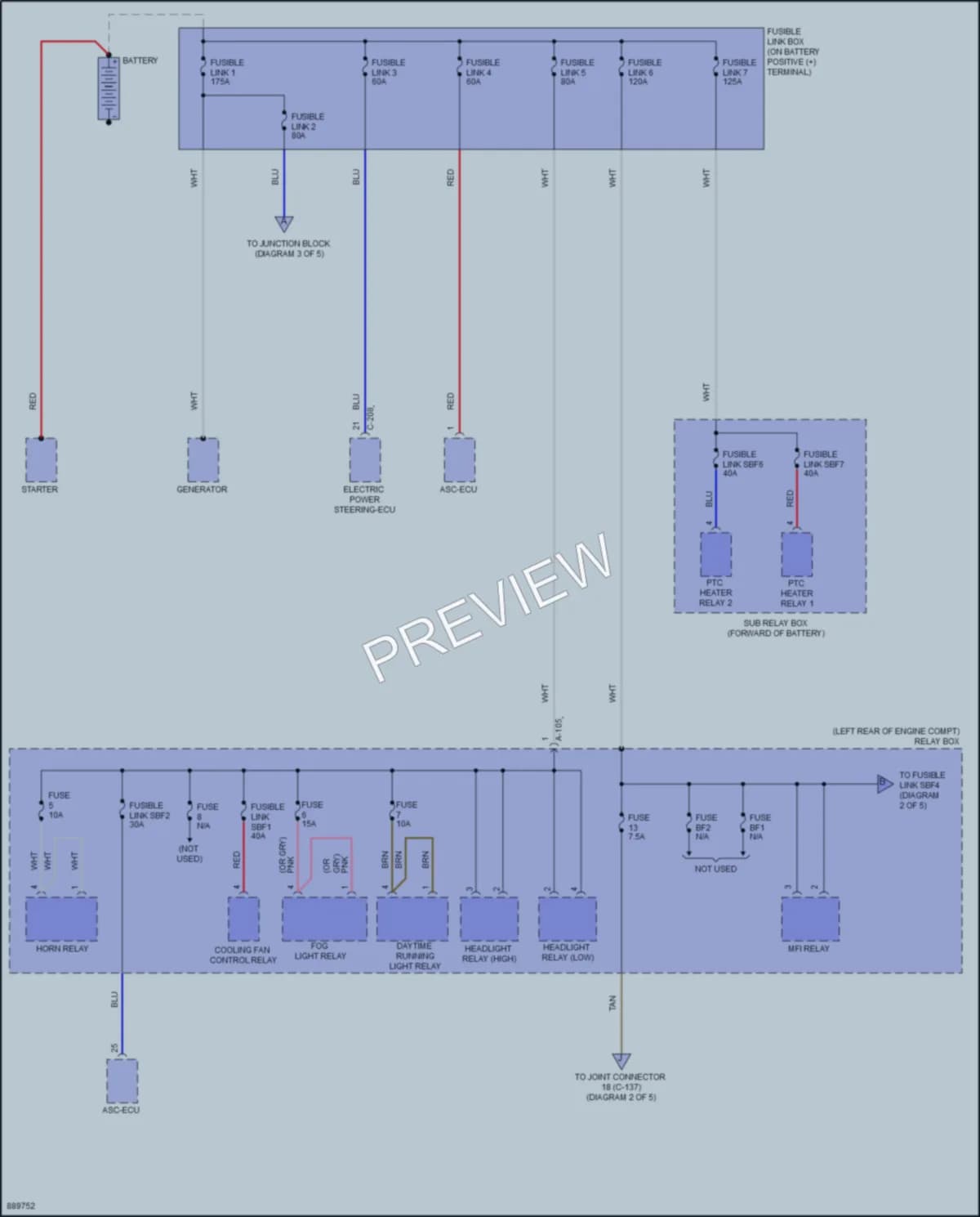 2023 Mitsubishi Mirage Power Distribution wiring diagram preview
