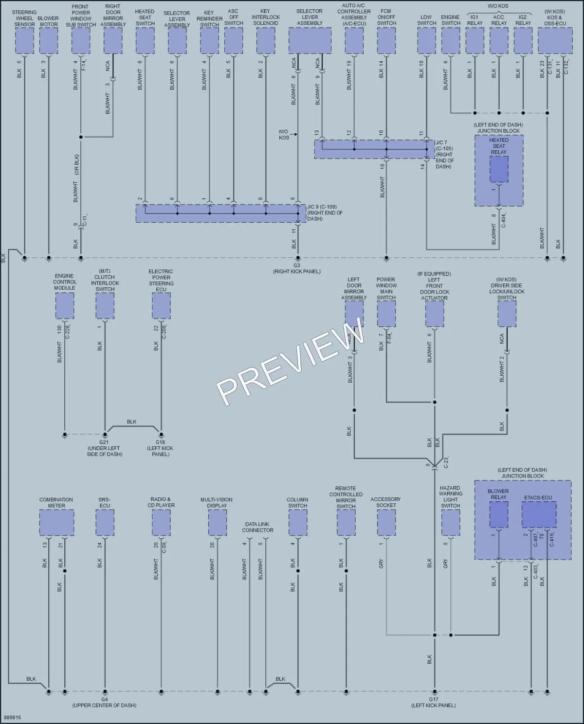 2023 Mitsubishi MirageG4 Ground Distribution wiring diagram preview
