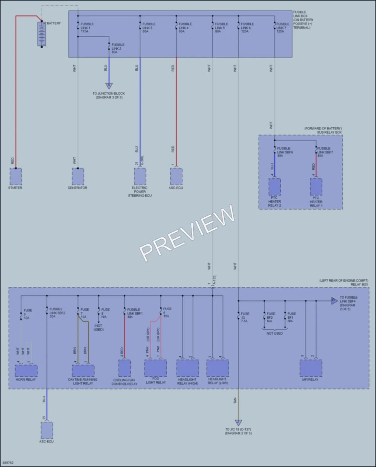 2023 Mitsubishi MirageG4 Power Distribution wiring diagram preview