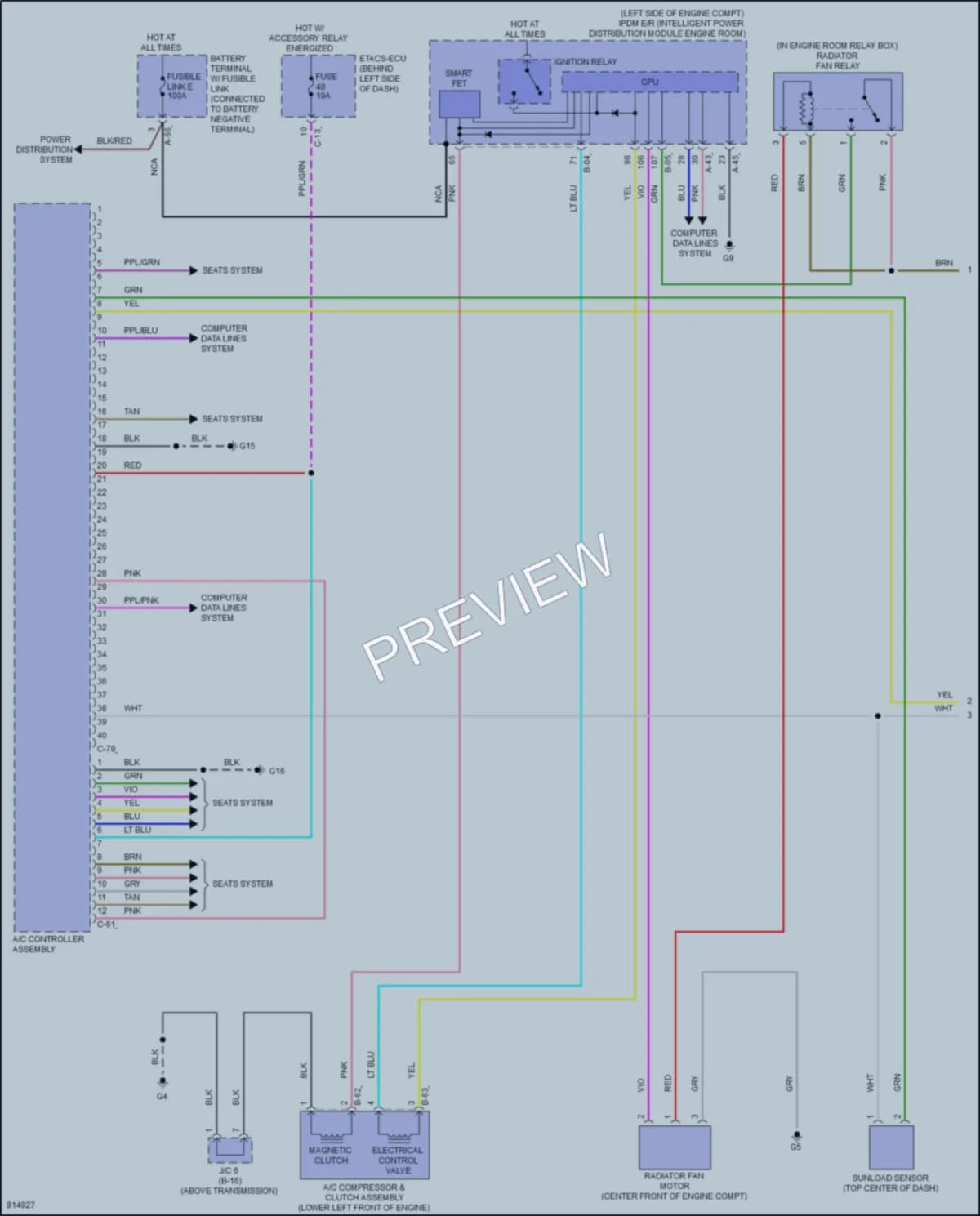 2023 Mitsubishi Outlander Air Conditioning wiring diagram preview