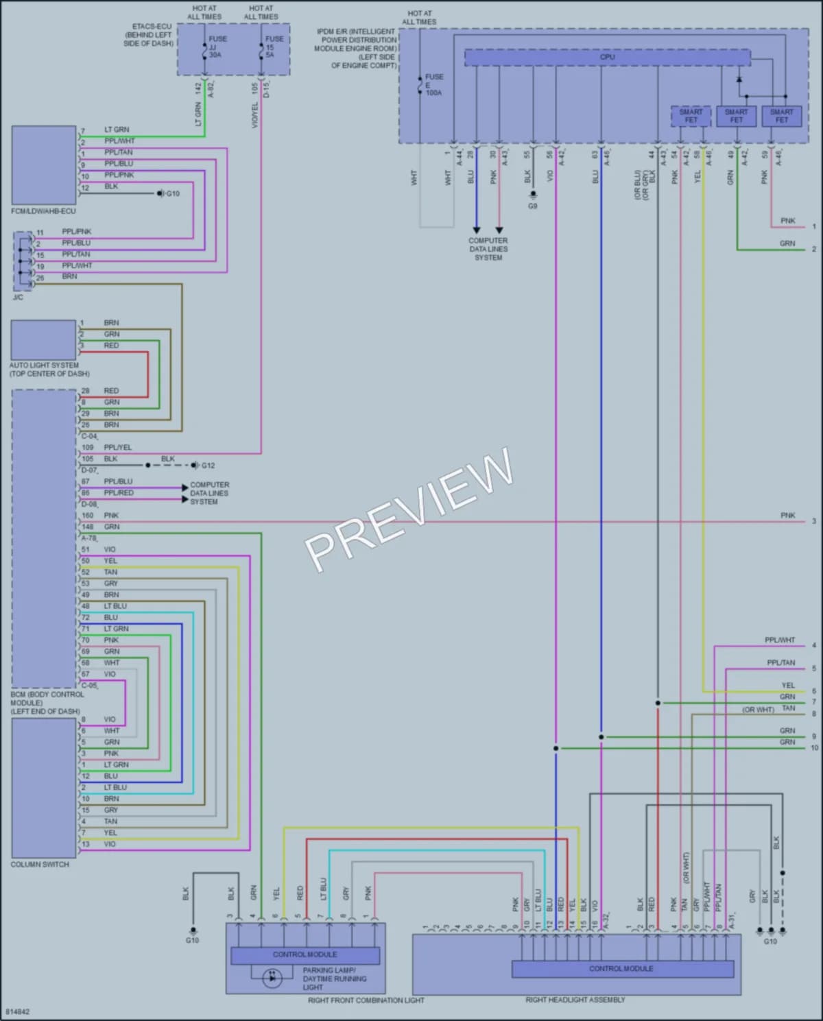 2023 Mitsubishi Outlander Headlights wiring diagram preview