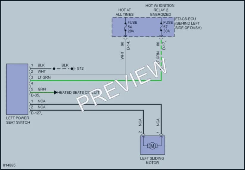 2023 Mitsubishi Outlander Power Seats wiring diagram preview