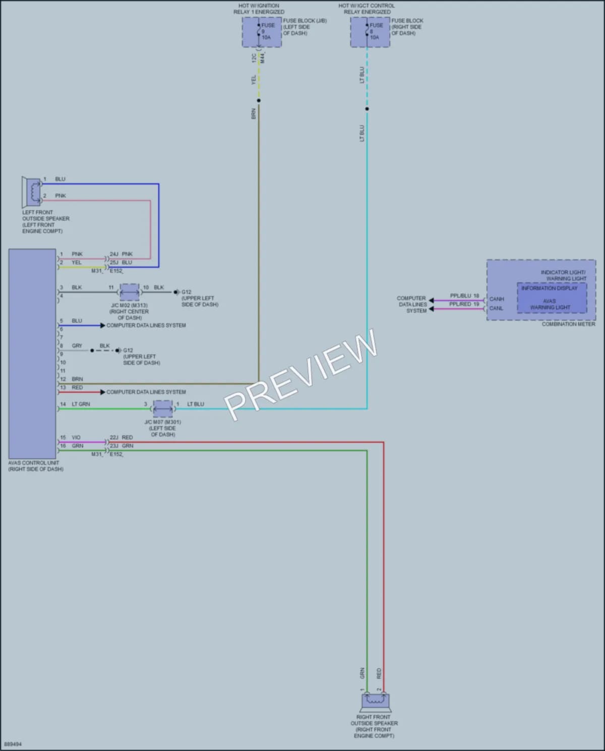 2023 Mitsubishi OutlanderPHEV Active Bodyworks wiring diagram preview