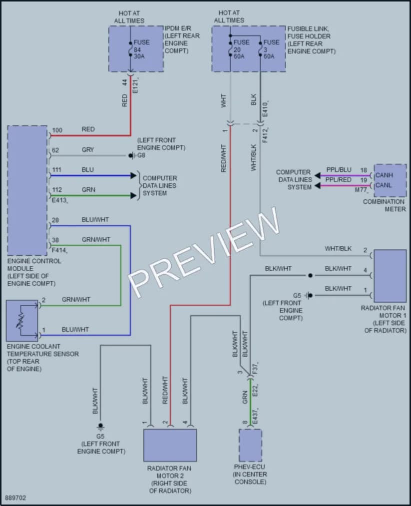 2023 Mitsubishi OutlanderPHEV Cooling Fan wiring diagram preview