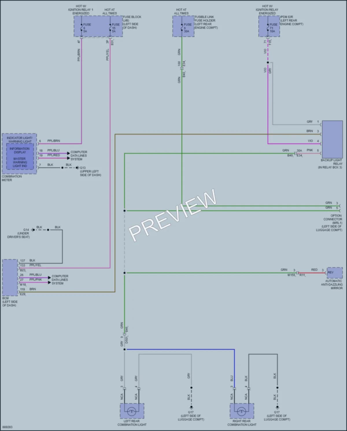 2023 Mitsubishi OutlanderPHEV Exterior Lights wiring diagram preview