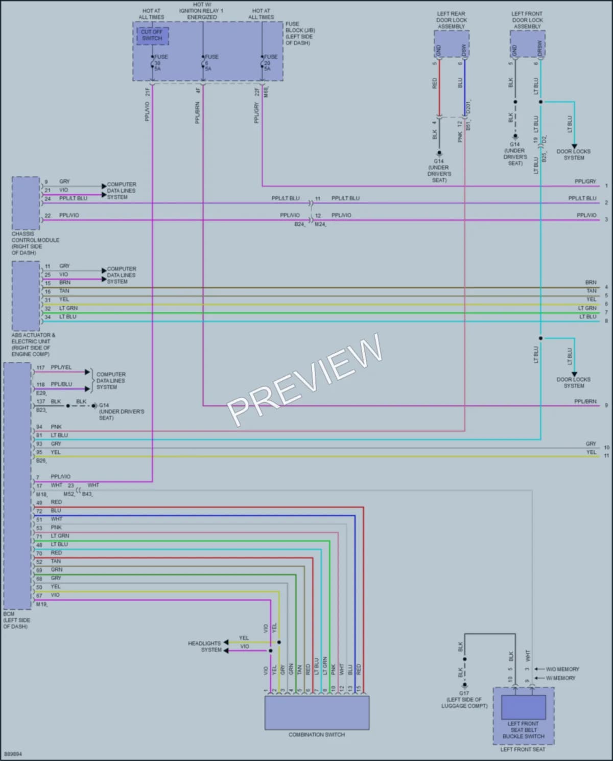 2023 Mitsubishi OutlanderPHEV Warning Systems wiring diagram preview