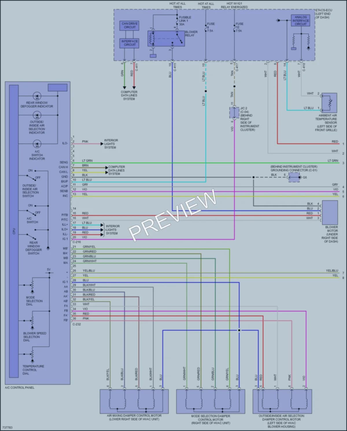2023 Mitsubishi OutlanderSport Air Conditioning wiring diagram preview