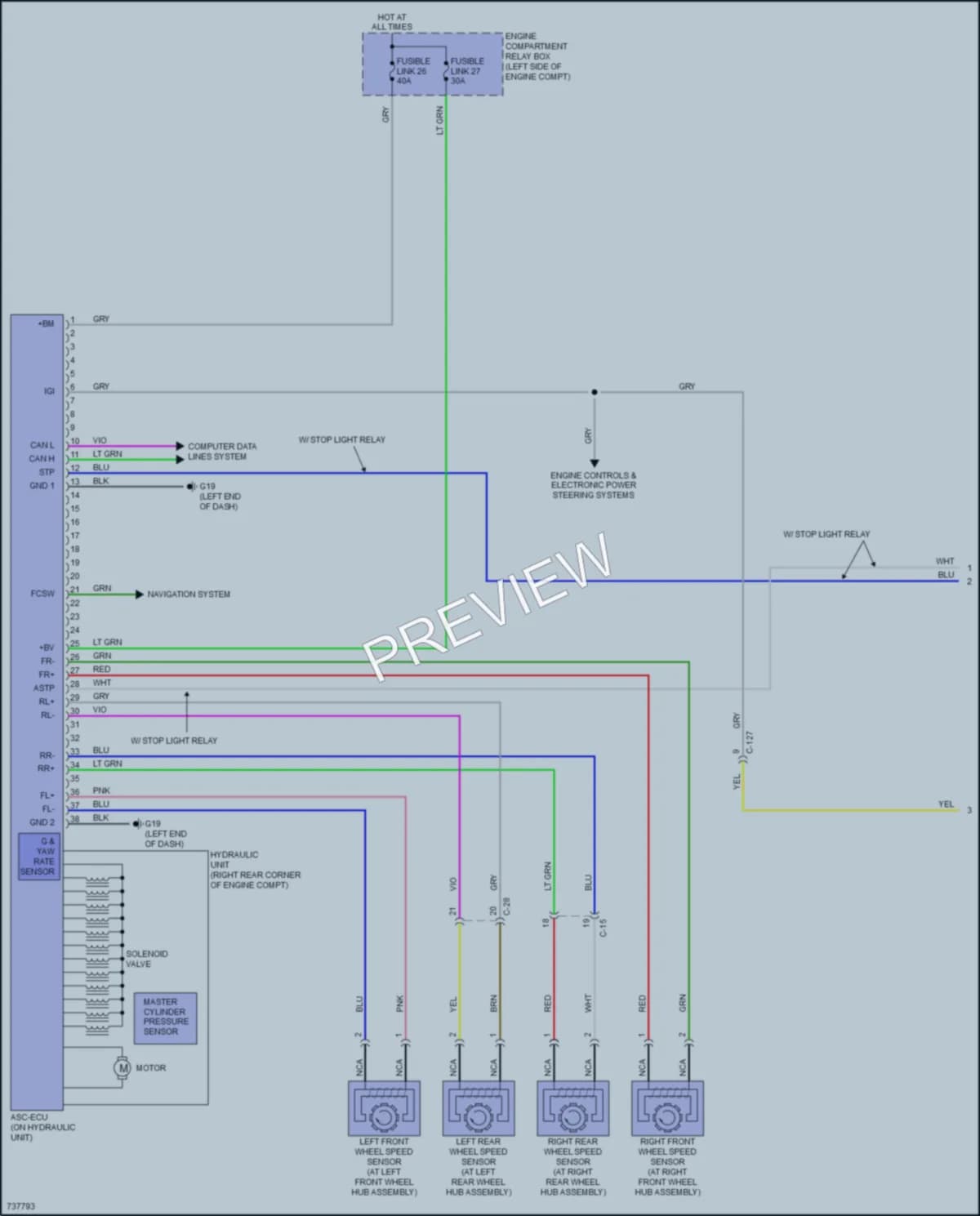 2023 Mitsubishi OutlanderSport Anti Lock Brakes wiring diagram preview