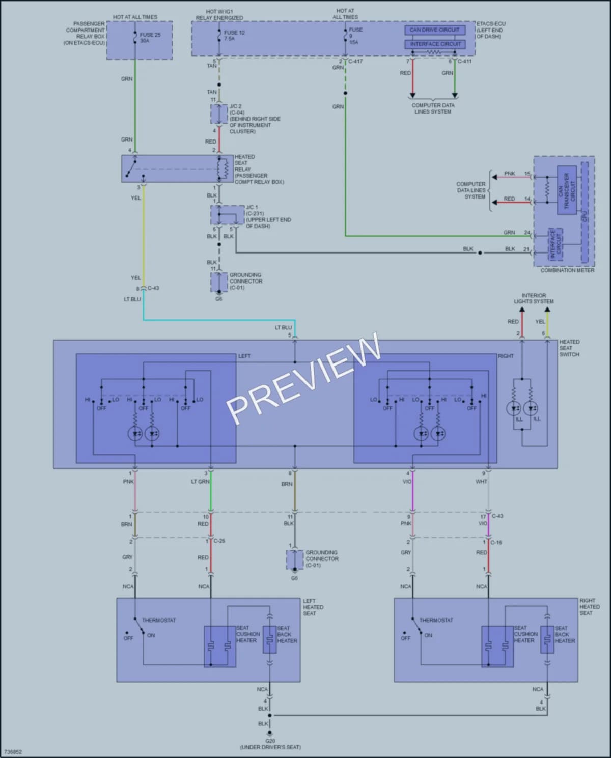2023 Mitsubishi OutlanderSport Power Seats wiring diagram preview