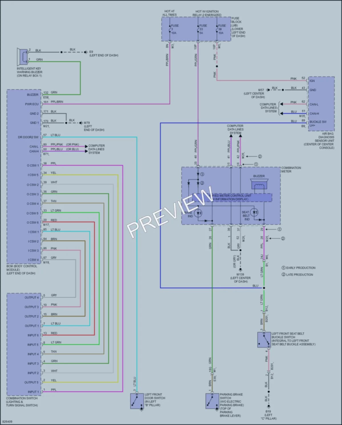 2023 Nissan Altima Warning Systems wiring diagram preview