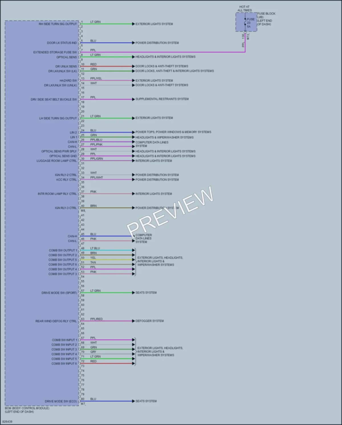 2023 Nissan Ariya Body Control Modules wiring diagram preview
