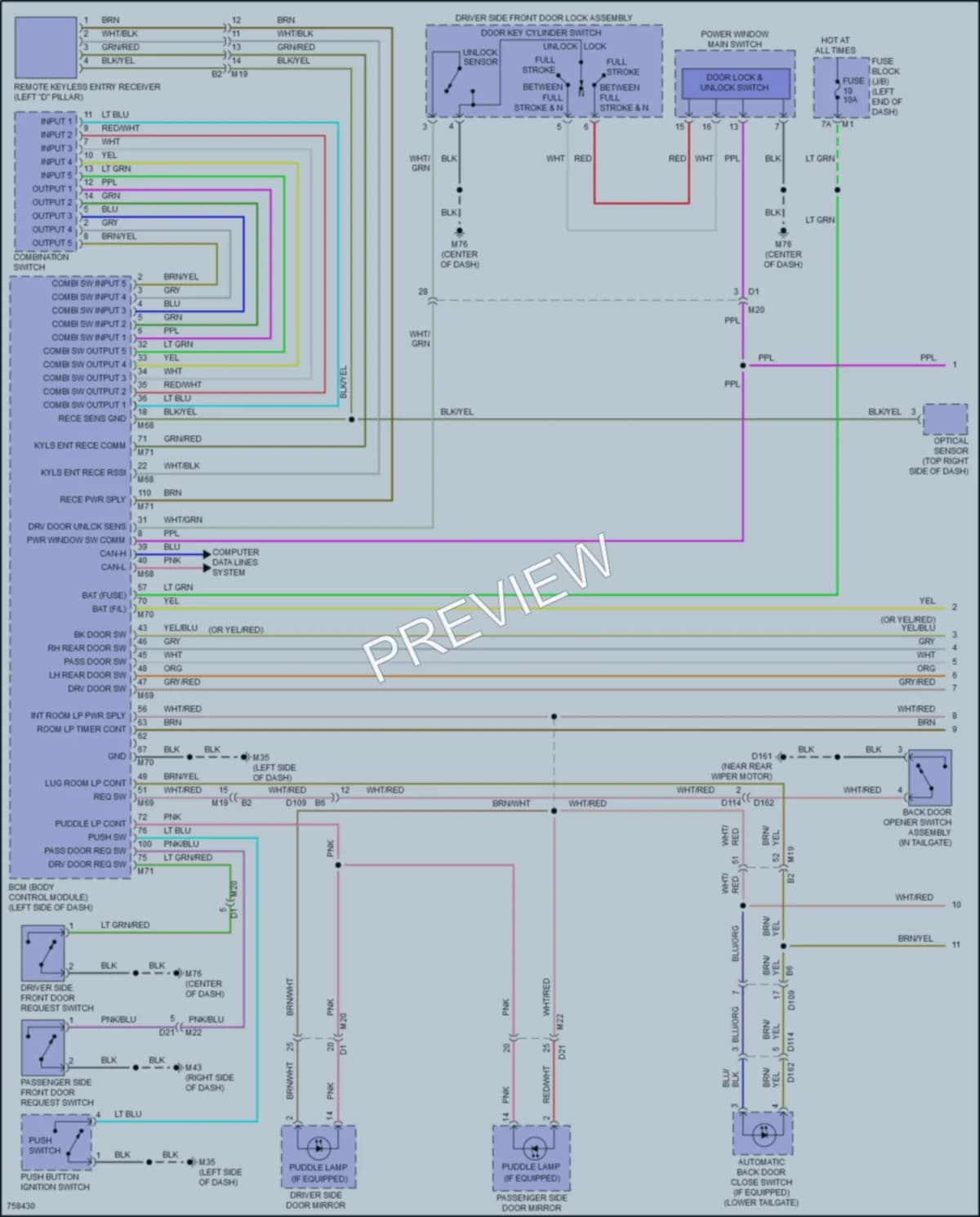 2023 Nissan Armada Interior Lights wiring diagram preview