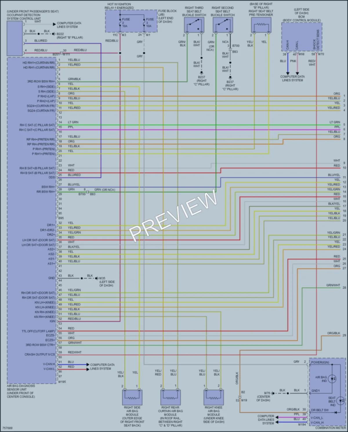 2023 Nissan Armada Supplemental Restraints wiring diagram preview