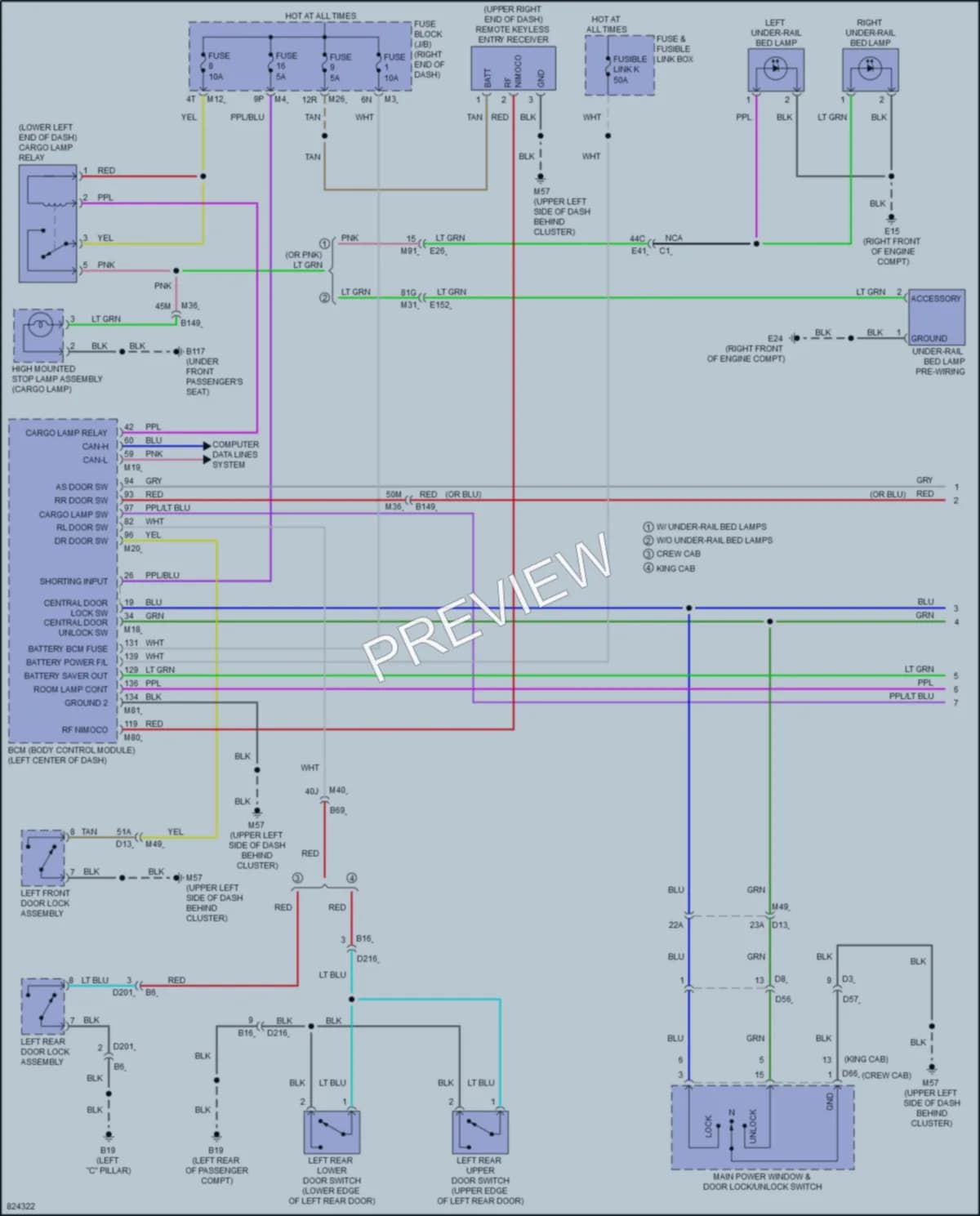 2023 Nissan Frontier Interior Lights wiring diagram preview