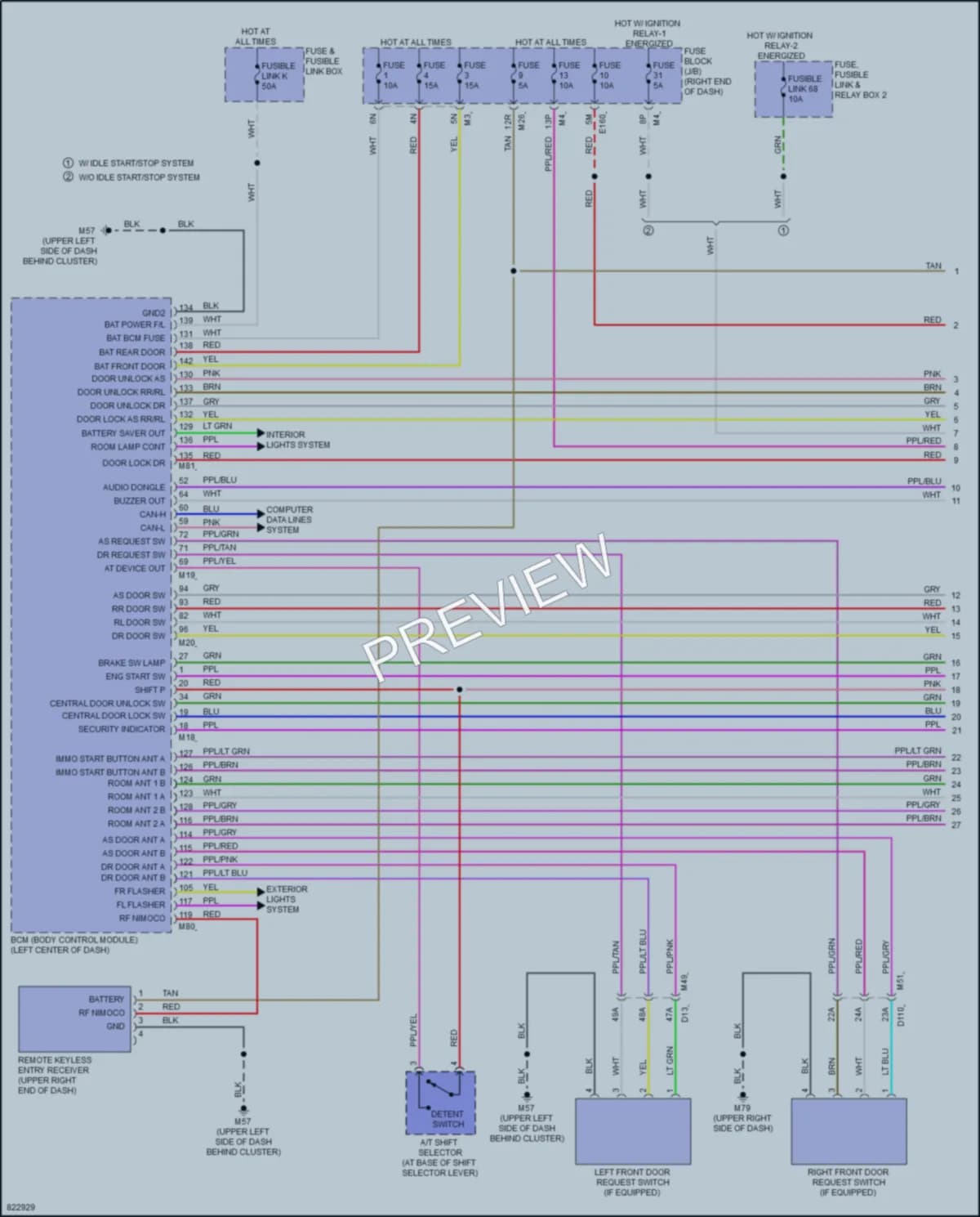 2023 Nissan Frontier Power Door Locks wiring diagram preview
