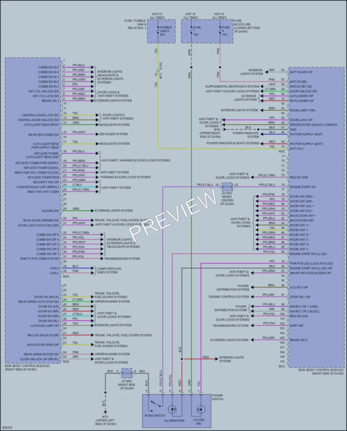 2023 Nissan LEAF Body Control Modules wiring diagram preview