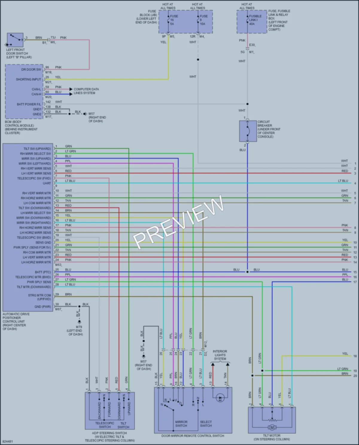 2023 Nissan Maxima Memory Systems wiring diagram preview