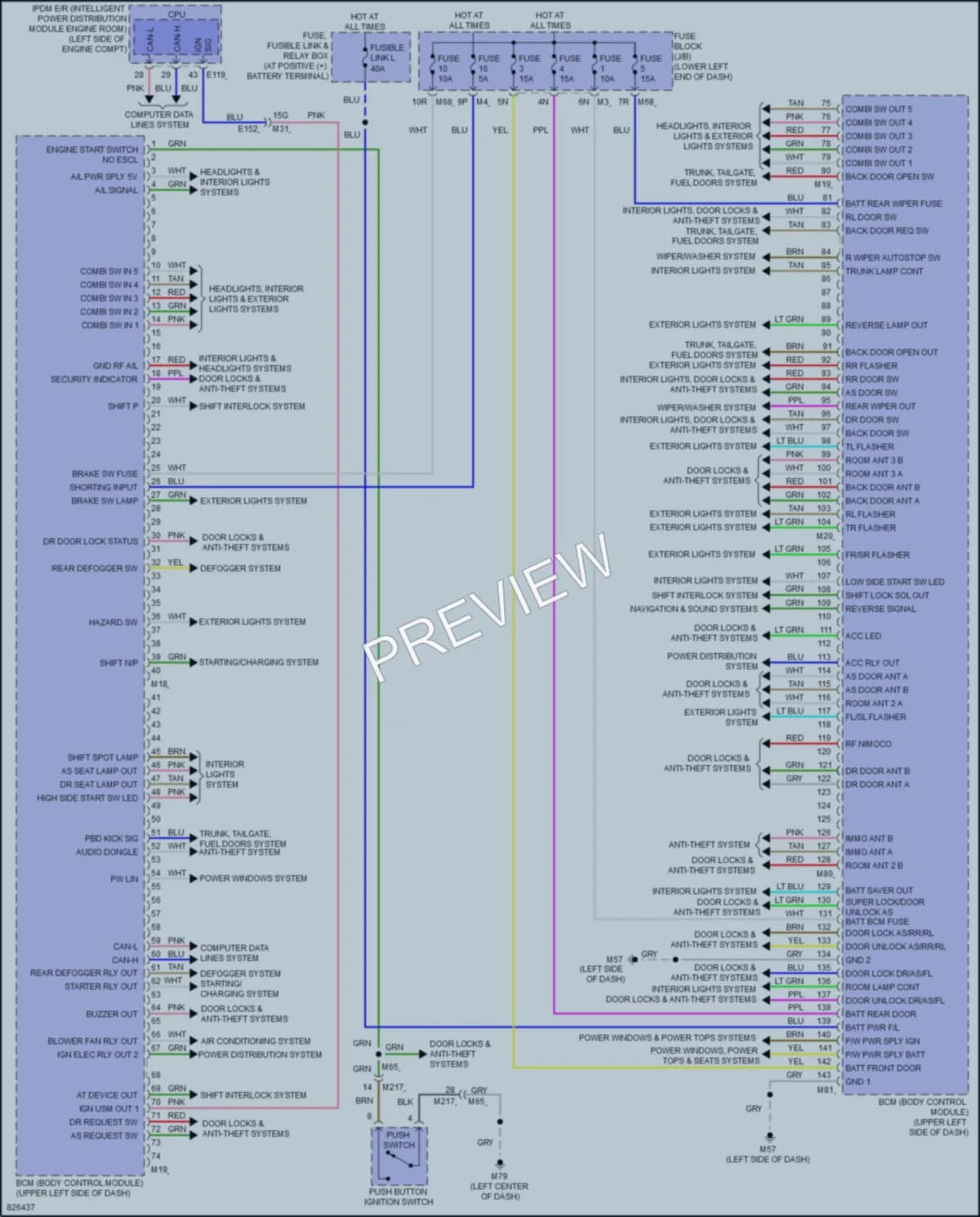 2023 Nissan Murano Body Control Modules wiring diagram preview