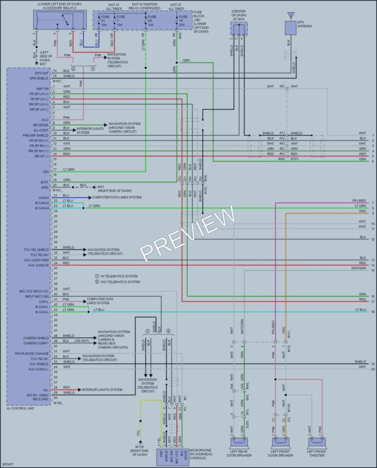 2023 Nissan Murano Radio wiring diagram preview