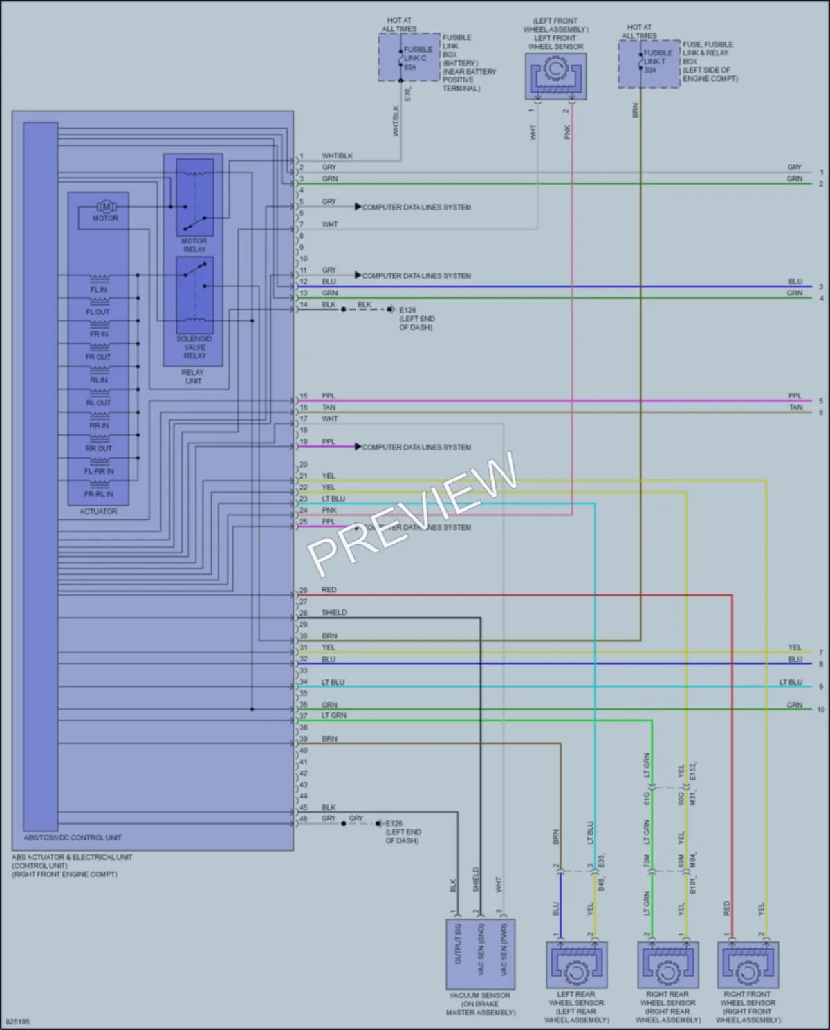 2023 Nissan Pathfinder Anti Lock Brakes wiring diagram preview