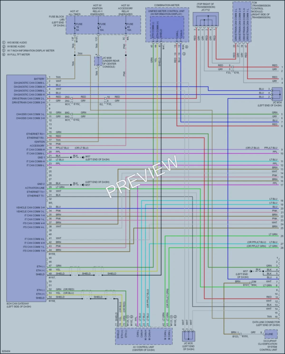 2023 Nissan Pathfinder Computer Data Lines wiring diagram preview