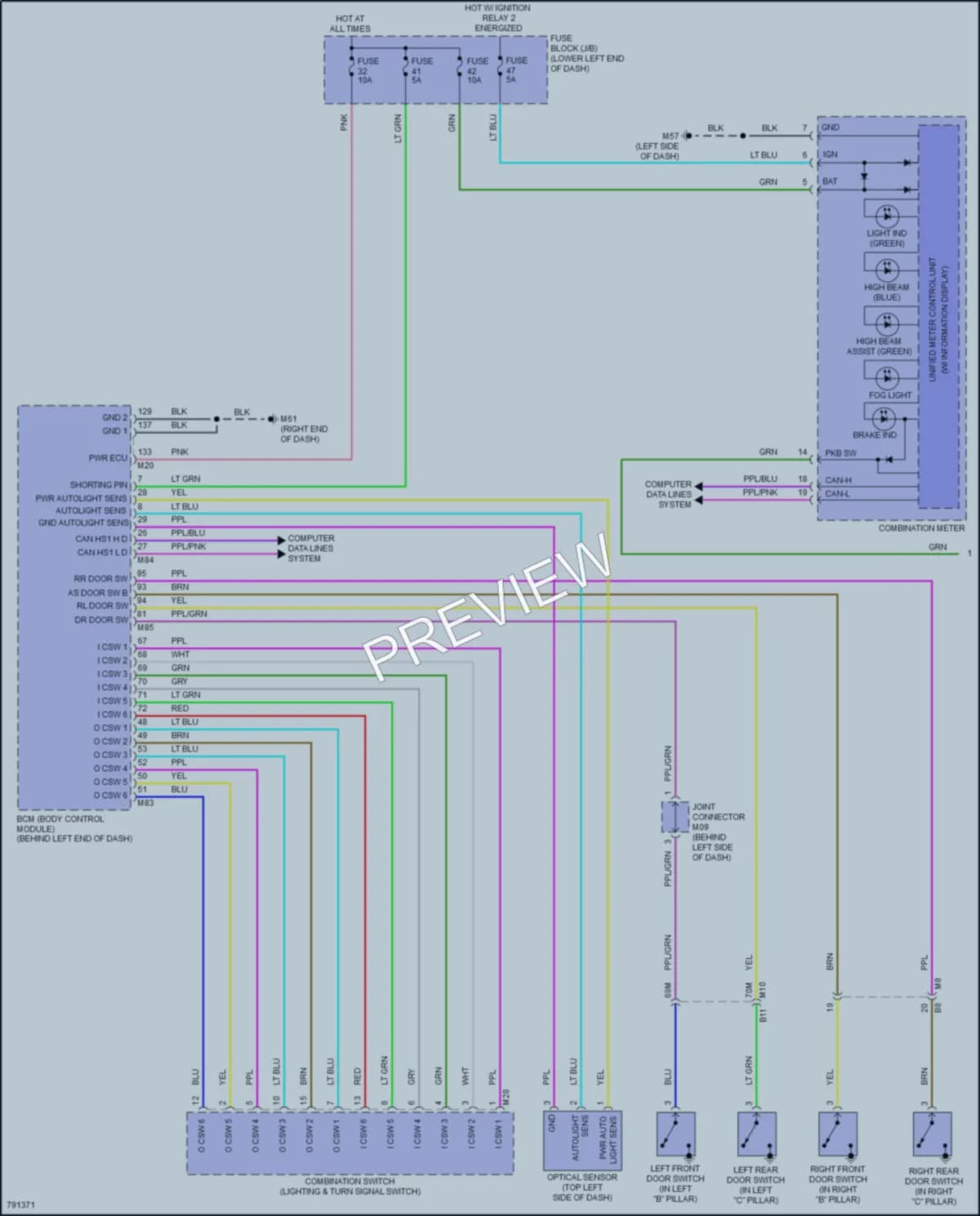 2023 Nissan Sentra Headlights wiring diagram preview