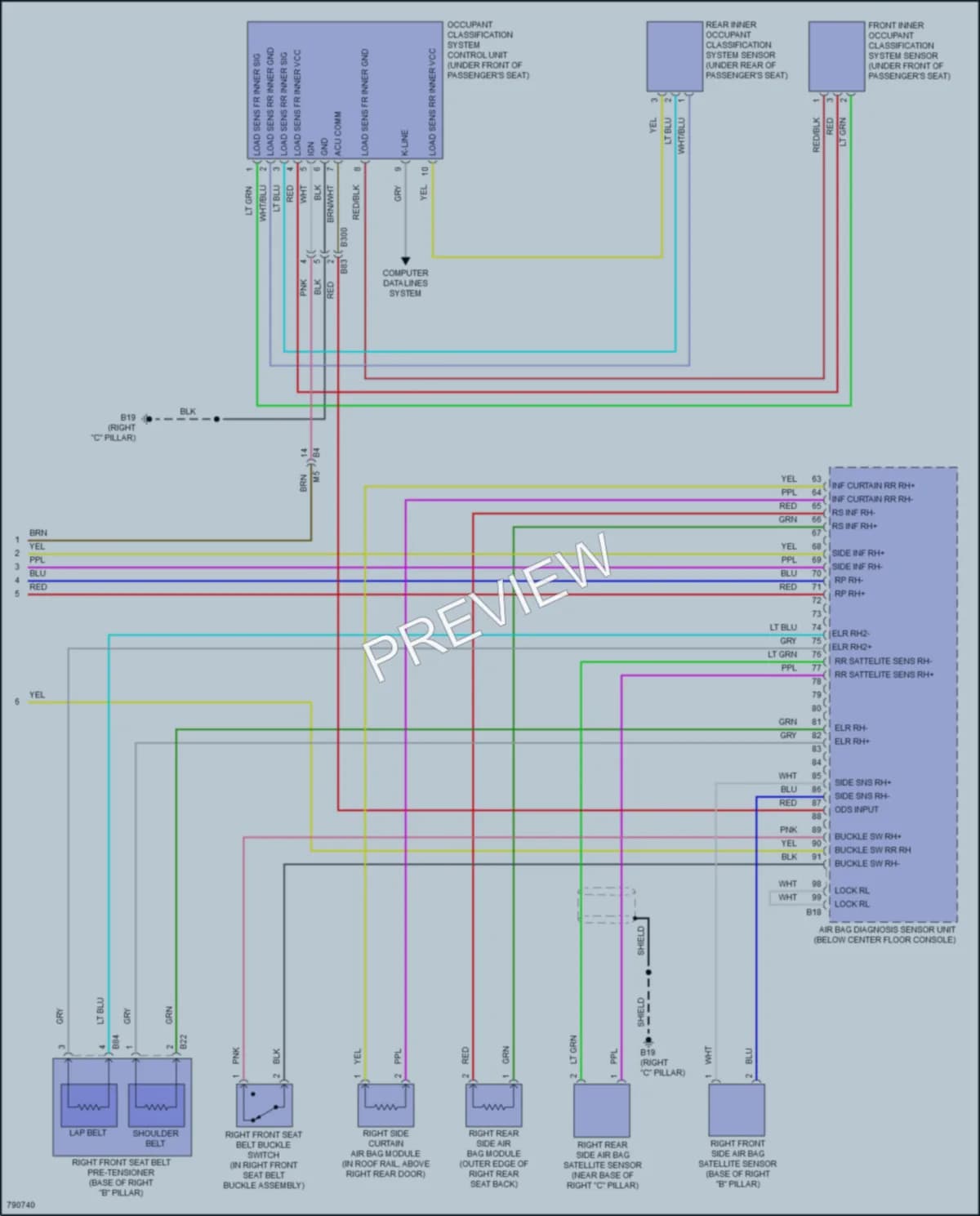 2023 Nissan Sentra Supplemental Restraints wiring diagram preview