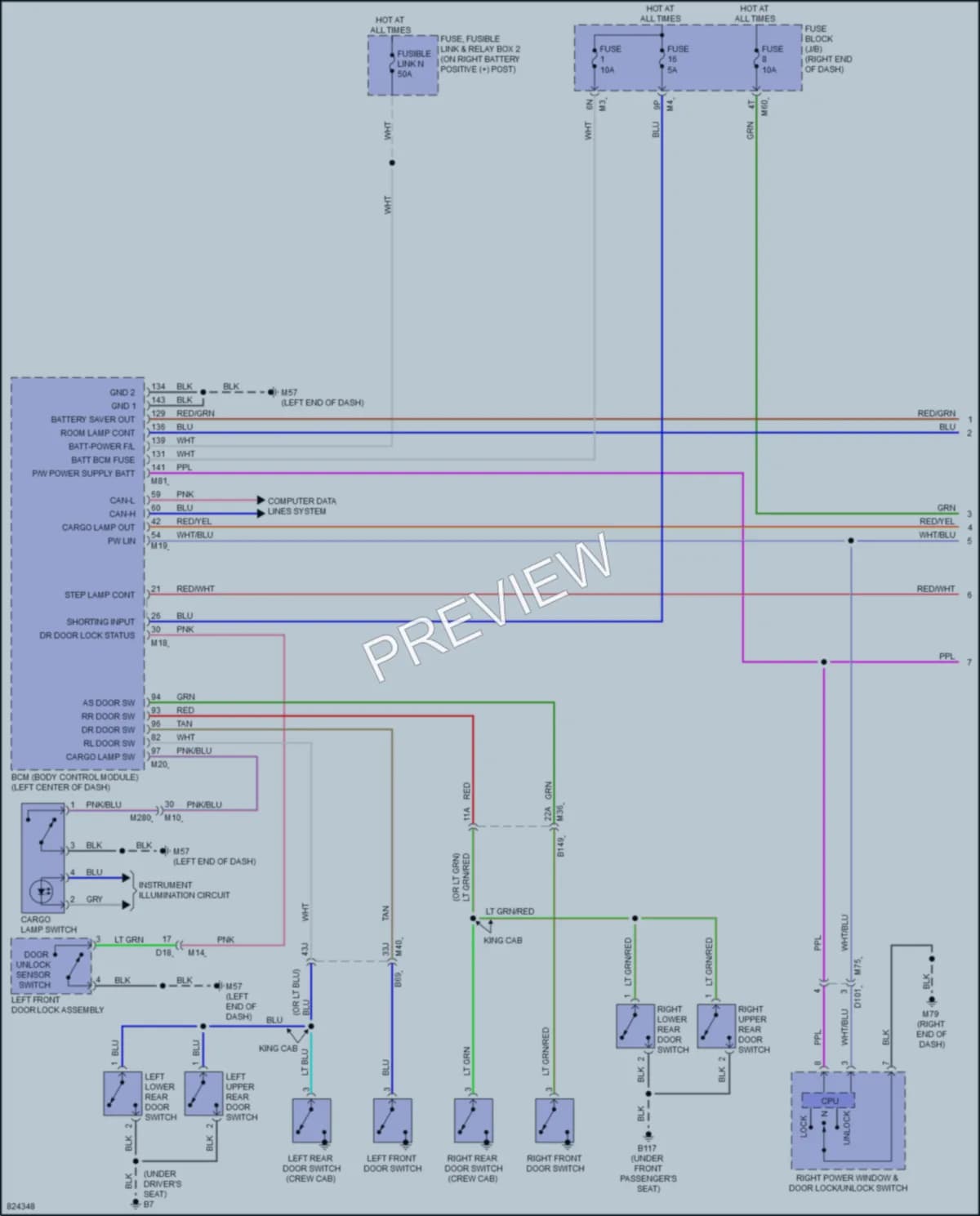 2023 Nissan Titan Interior Lights wiring diagram preview