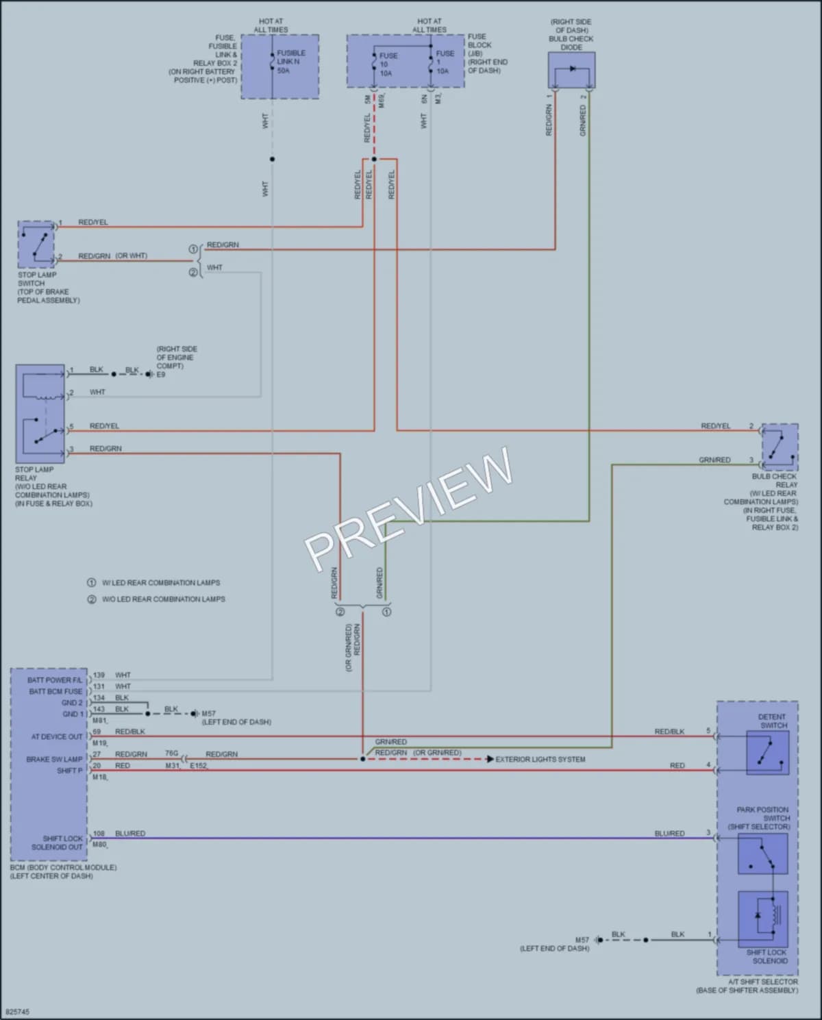 2023 Nissan Titan Shift Interlock wiring diagram preview