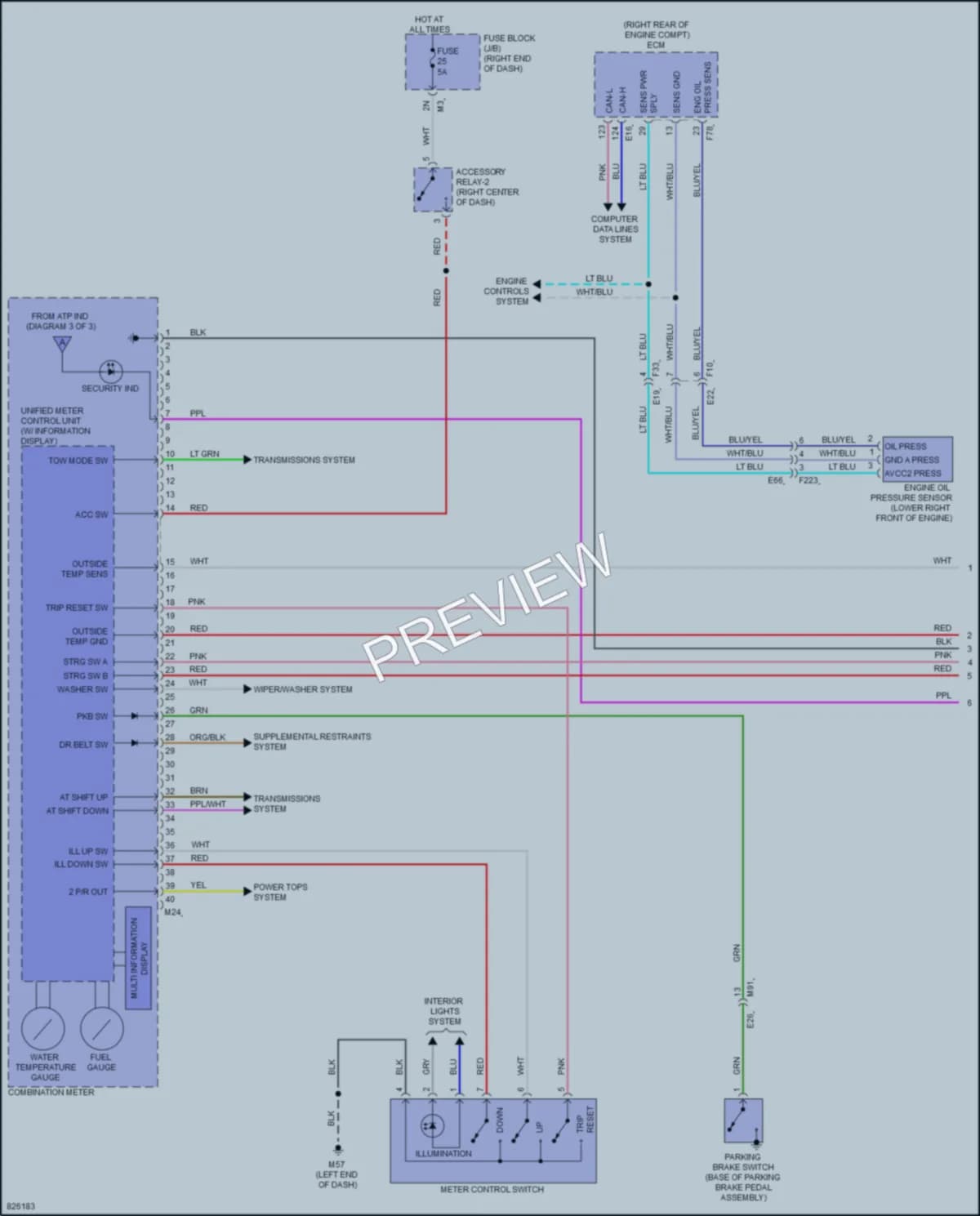 2023 Nissan TitanXD Instrument Cluster wiring diagram preview