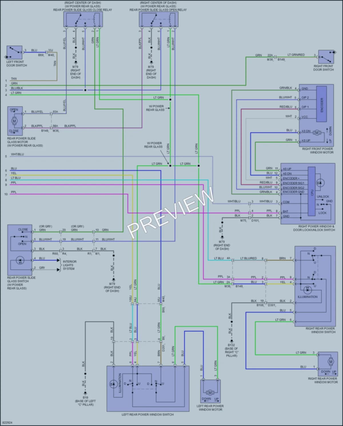 2023 Nissan TitanXD Power Windows wiring diagram preview