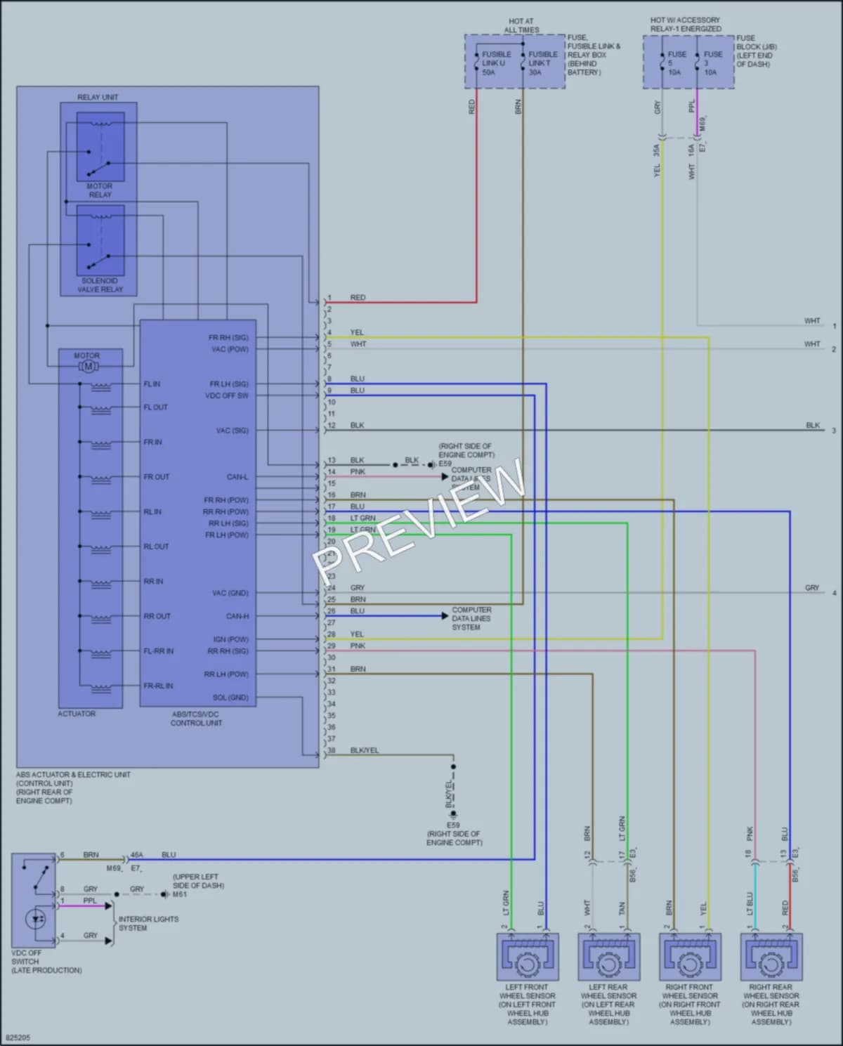 2023 Nissan Versa Anti Lock Brakes wiring diagram preview