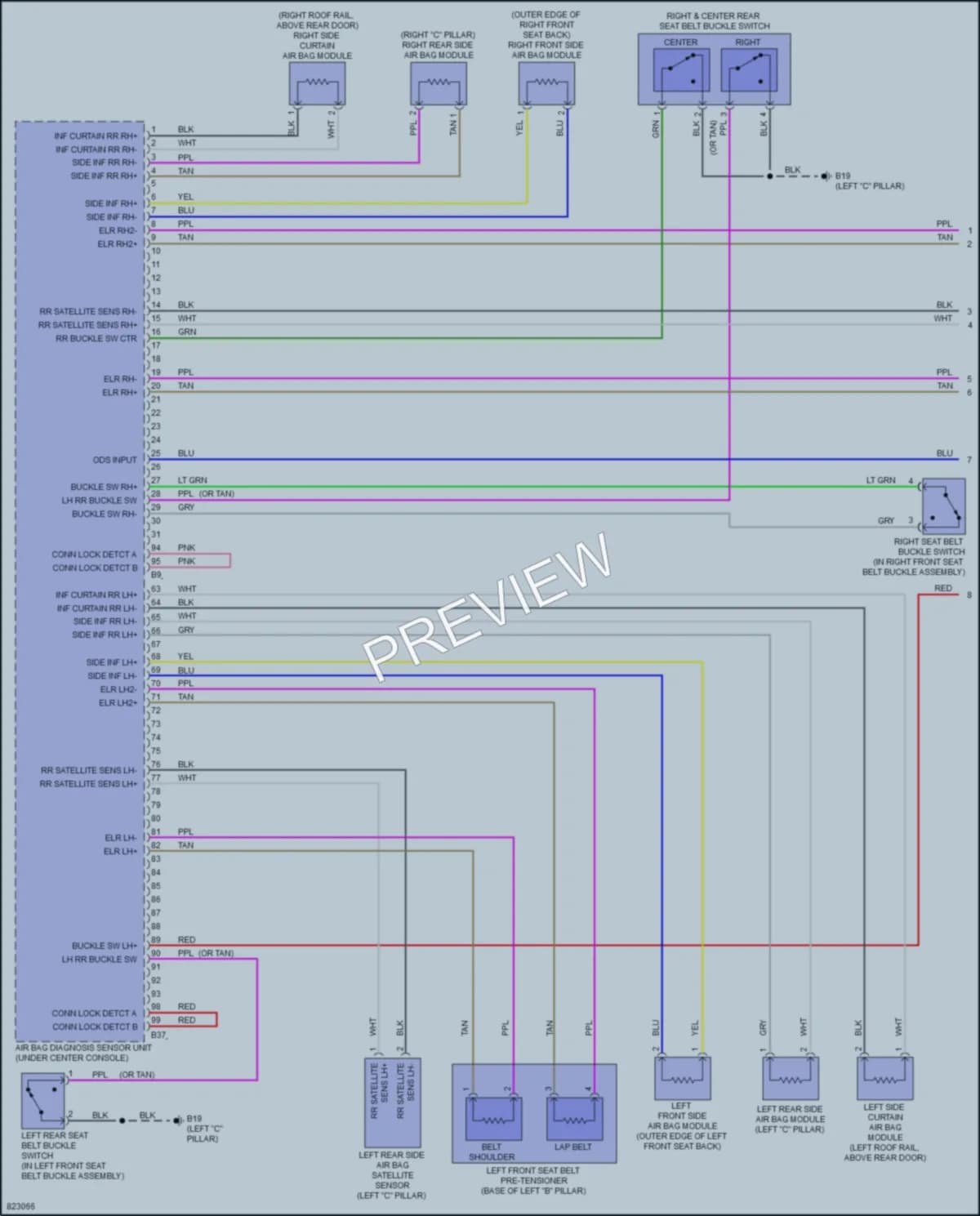 2023 Nissan Versa Supplemental Restraints wiring diagram preview