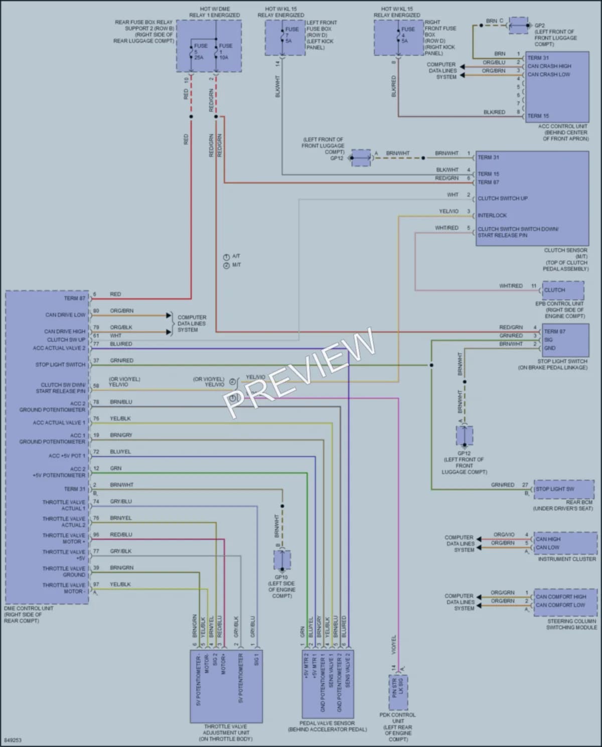 2023 Porsche 718Boxster Cruise Control wiring diagram preview