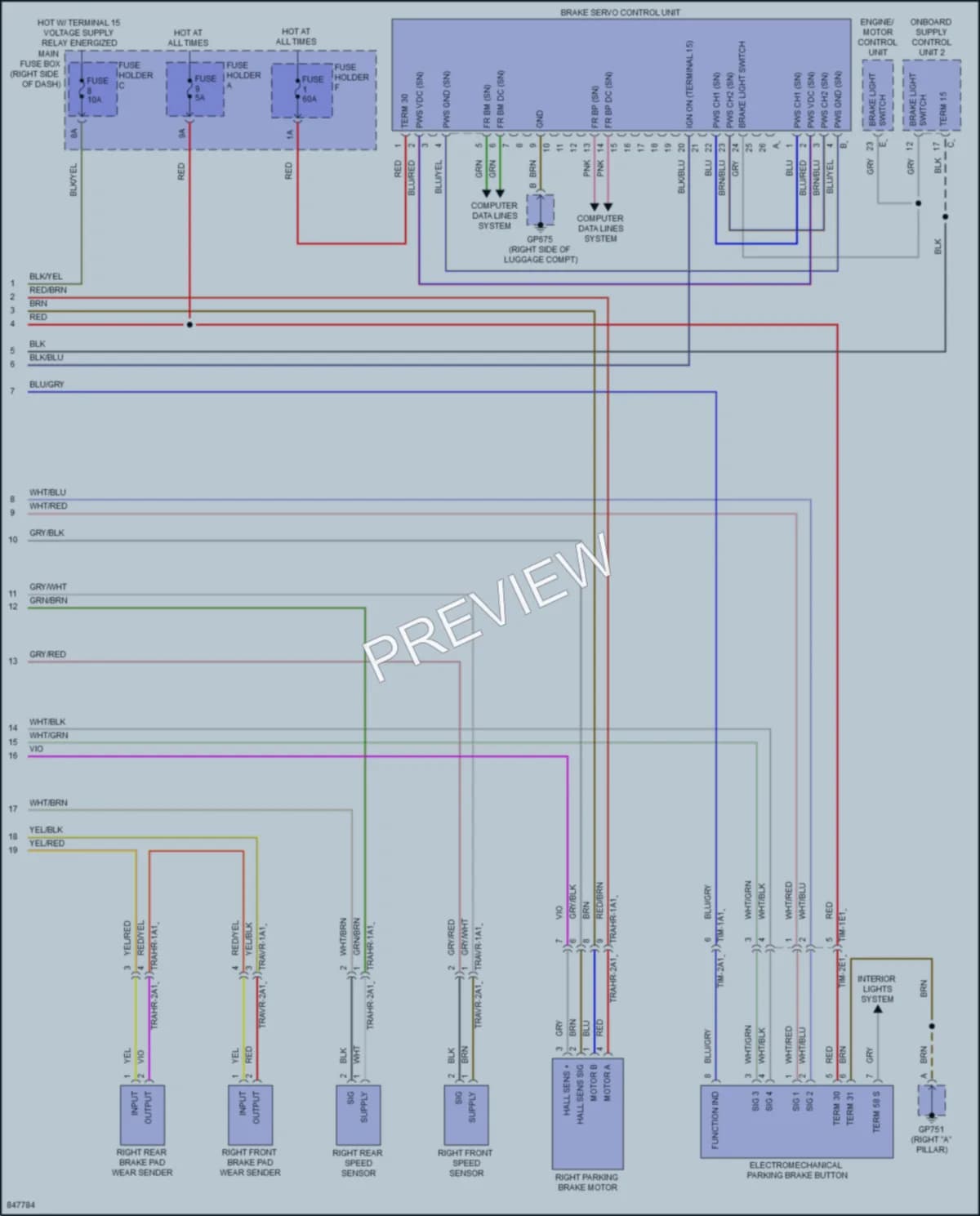 2023 Porsche 911 Anti Lock Brakes wiring diagram preview