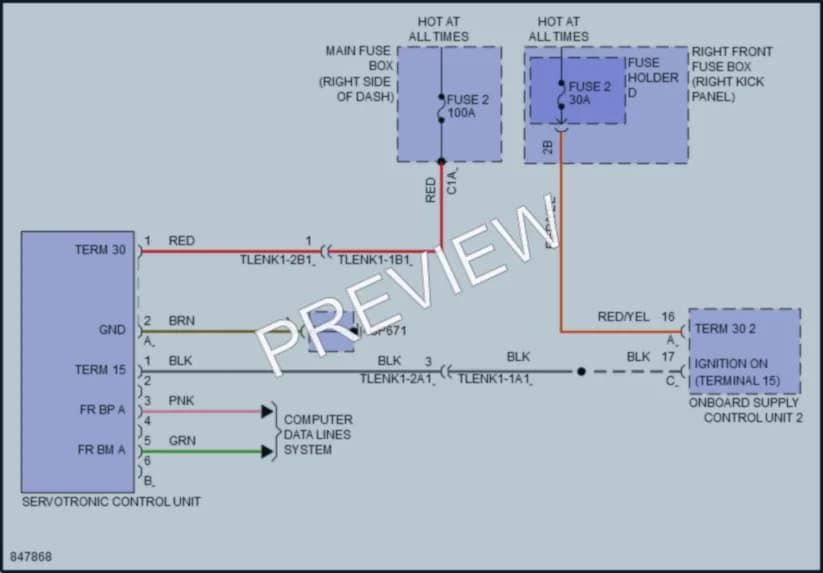 2023 Porsche 911 Electronic Power Steering wiring diagram preview