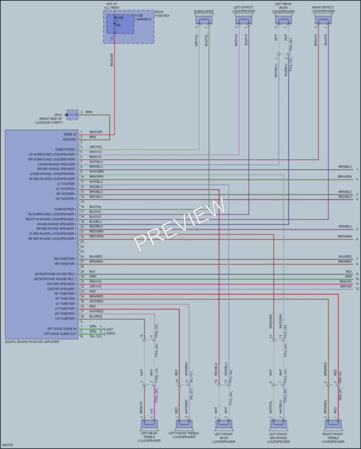 2023 Porsche Cayenne Radio wiring diagram preview