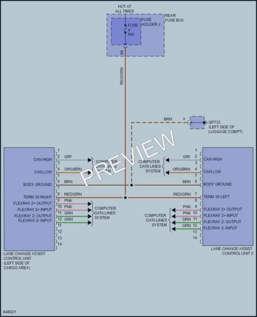 2023 Porsche CayenneCoupe Navigation wiring diagram preview