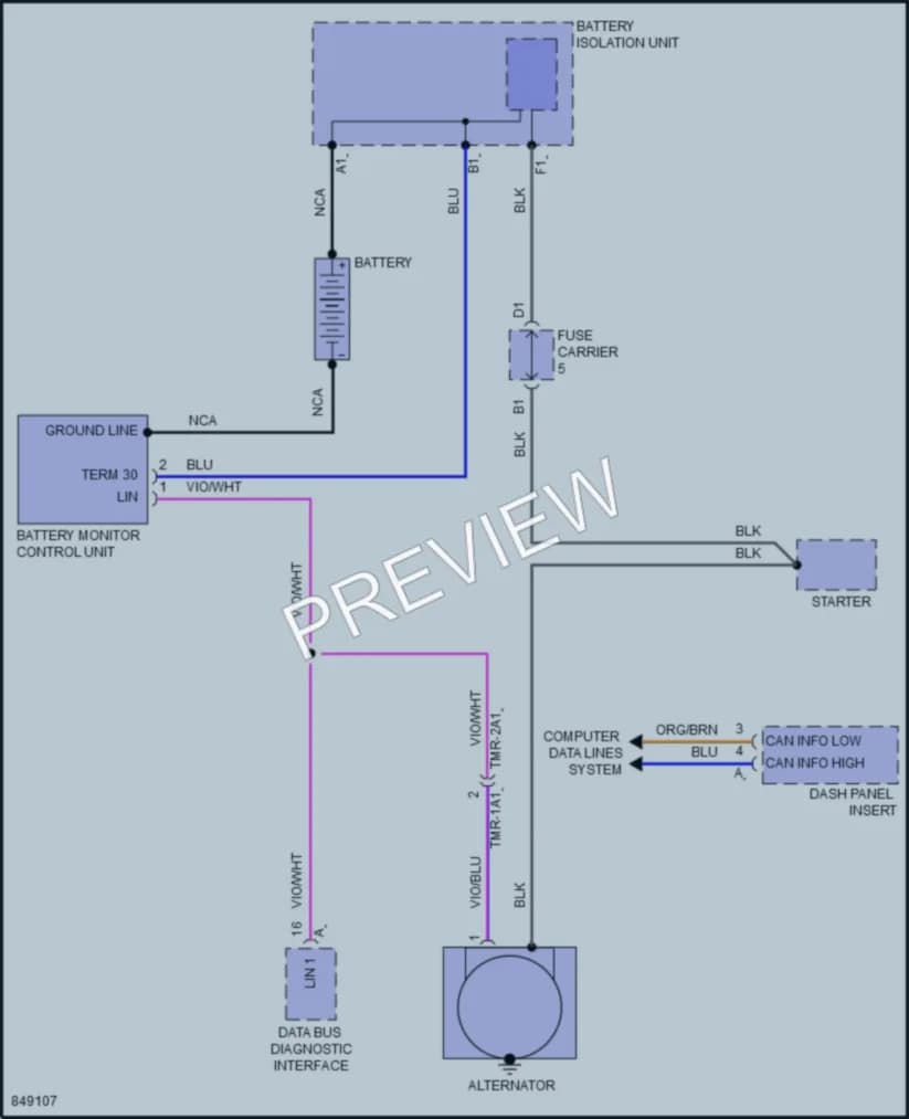 2023 Porsche CayenneHybrid Starting Charging wiring diagram preview