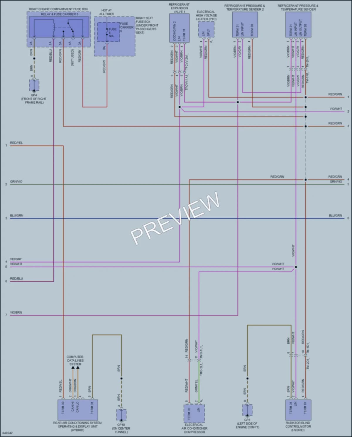 2023 Porsche PanameraHybrid Air Conditioning wiring diagram preview