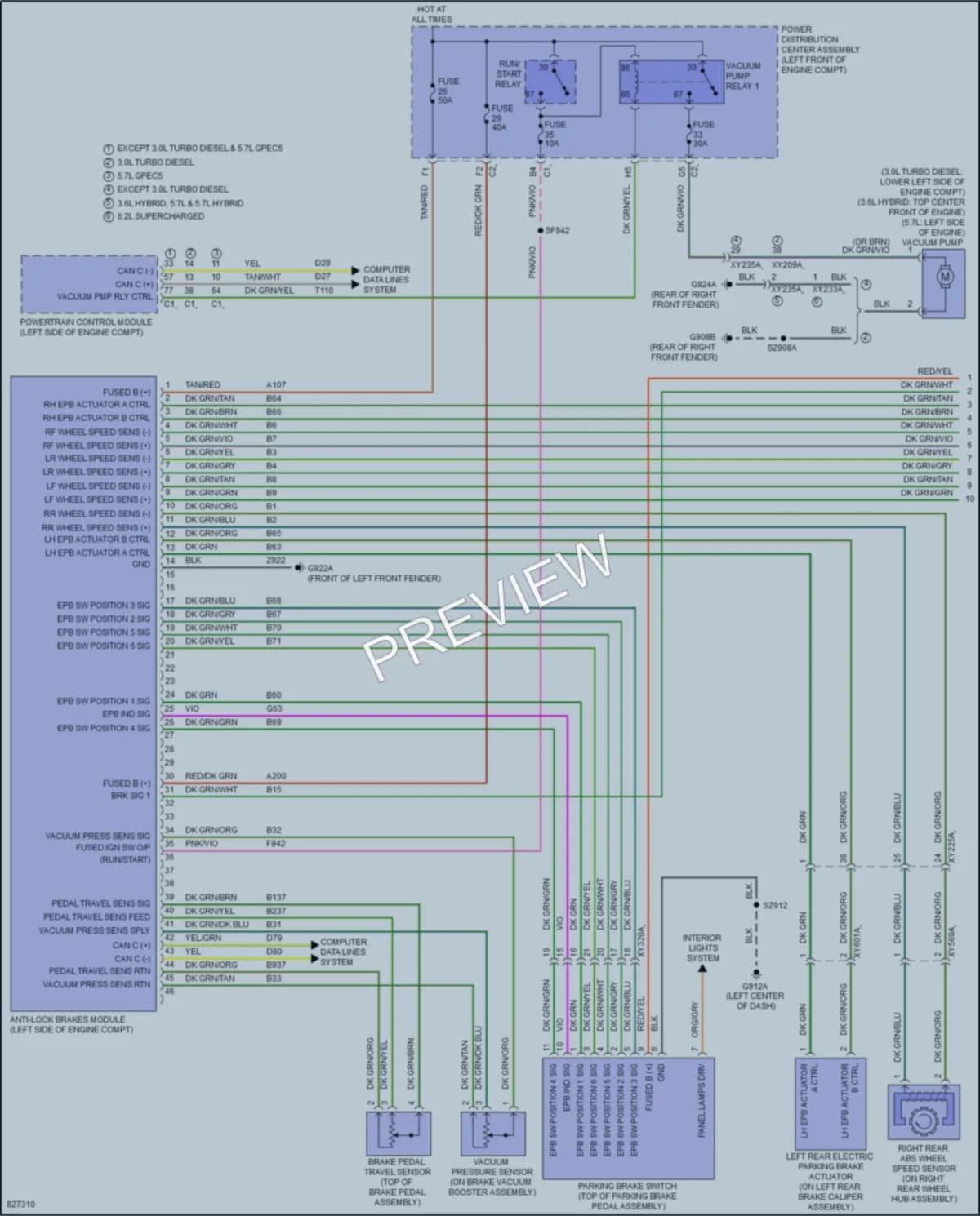 2023 Ram 1500 Anti Lock Brakes wiring diagram preview