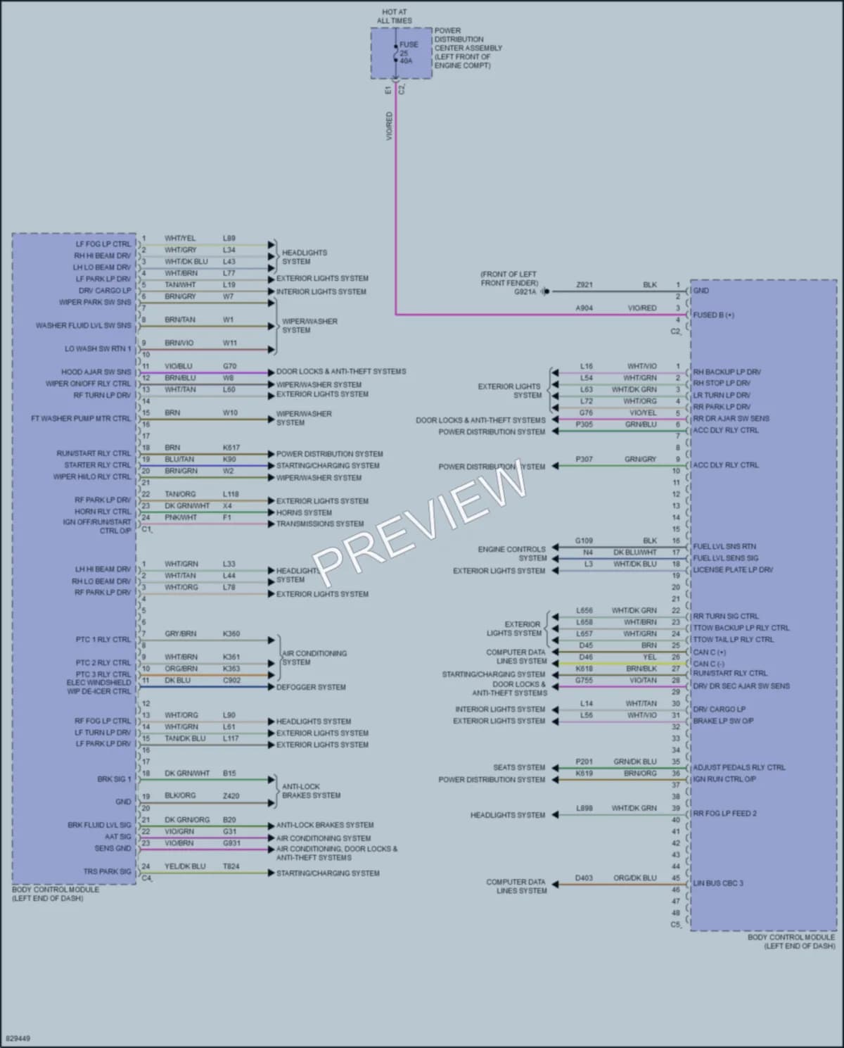 2023 Ram 1500 Body Control Modules wiring diagram preview