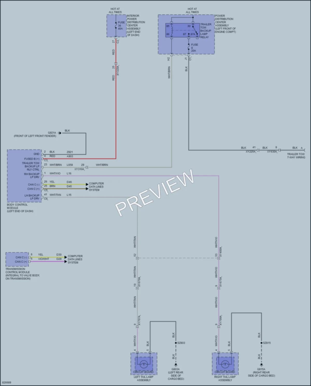 2023 Ram 1500 Exterior Lights wiring diagram preview