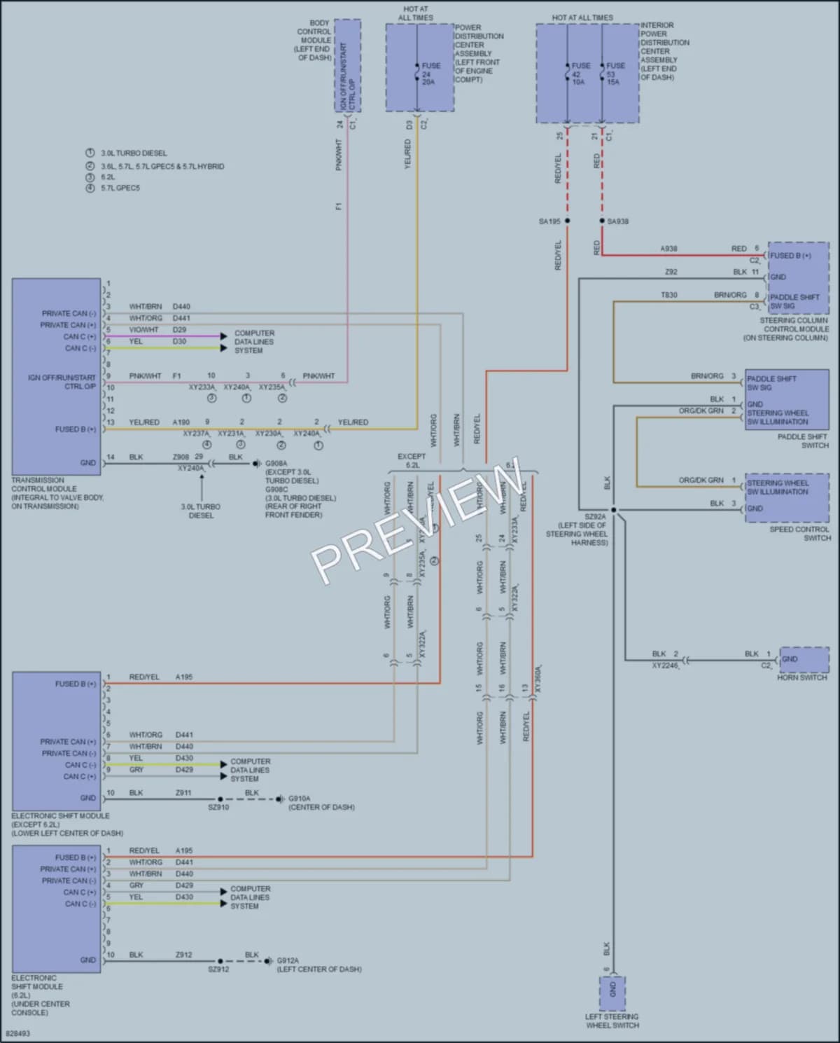 2023 Ram 1500 Transmission wiring diagram preview