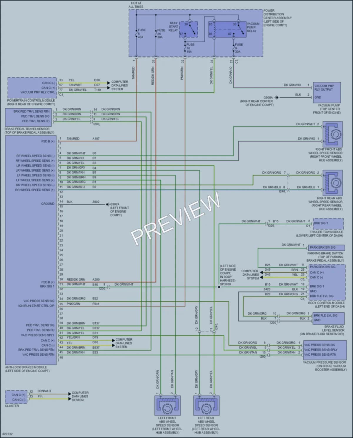 2023 Ram 1500Classic Anti Lock Brakes wiring diagram preview