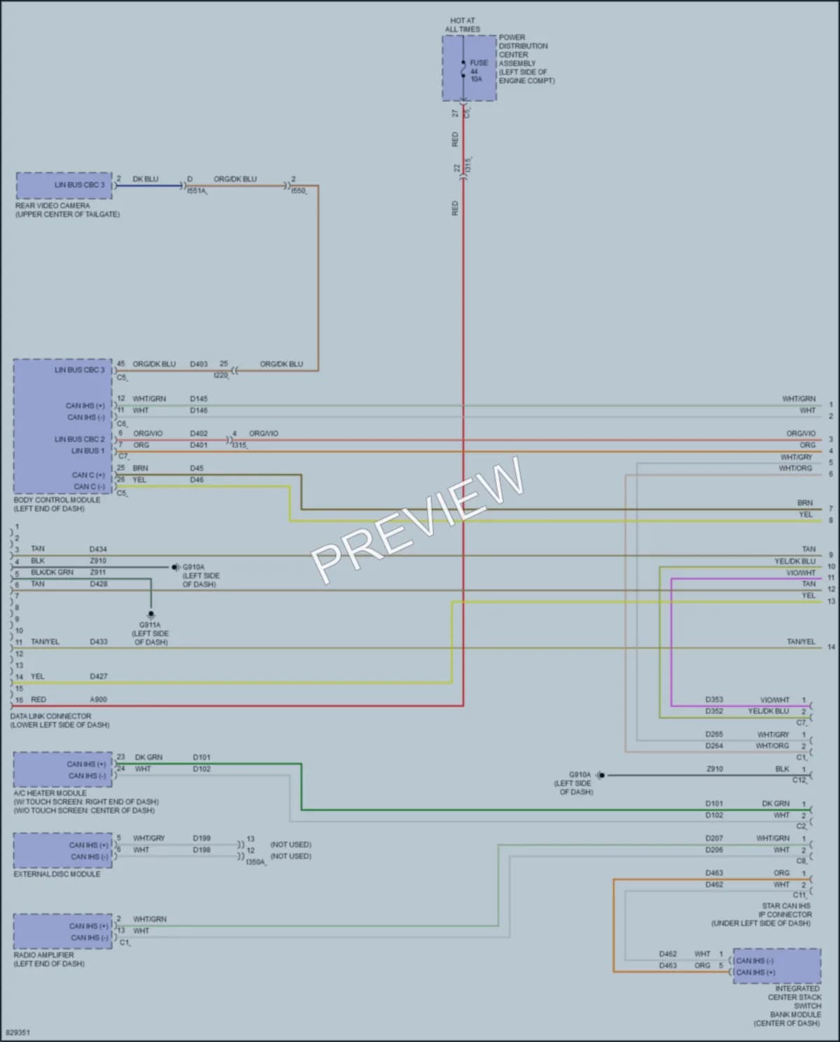 2023 Ram 1500Classic Computer Data Lines wiring diagram preview